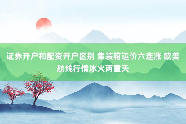 证券开户和配资开户区别 集装箱运价六连涨 欧美航线行情冰火两重天